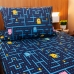 Jogo de Cama Solteiro Doce Vida Malha Misto Estampado com Elastico 2 Pçs Pac Pac Marinho