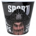 Balde de Pipoca Allmix Plástico Corinthians 3 Litros Oficial Branco