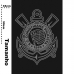 Toalha Social Academia e Mão Buettner Jacquard Veludo Futebol Corinthians 33cmx50cm Preto