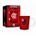 Caneca Porcelana Premium BrasFoot Flamengo 260 ML Licenciada Branco