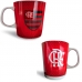 Caneca Porcelana Premium BrasFoot Flamengo 260 ML Licenciada Branco