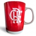 Caneca Porcelana Premium BrasFoot Flamengo 260 ML Licenciada Branco