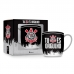 Caneca Porcelana Premium BrasFoot Corinthians 01 300 ML Urban Licenciada Branco