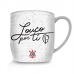 Caneca Porcelana Premium BrasFoot Corinthians Louco Por T&iacute; 300 ML Urban Licenciada Branco