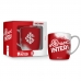Caneca Porcelana Premium BrasFoot # Vam&ocirc; Inter 300 ML Urban Licenciada Branco