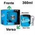 Caneca Porcelana Premium BrasFoot Gr&ecirc;mio 04 #Imortal Tricolor 300 ML Urban Licenciada Branco