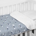 Cobre Leito Tecebem Baby Malha Estampado Zoe 85cm x 145m Branco