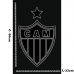 Toalha Social Academia e Mão Buettner Jacquard Veludo Futebol Atletico Mineiro 33cmx50cm Preto