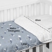 Cobre Leito Tecebem Baby Malha Estampado Zoe 85cm x 145m Branco