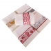 Kit Pano de Copa LmPeter Atoalhado Com Barra Decorada Jacquard 45cmx70cm(04 Unidade)Branco