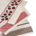 Kit Pano de Copa LmPeter Atoalhado Com Barra Decorada Jacquard 45cmx70cm(04 Unidade)Branco
