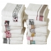 Kit Pano de Copa LmPeter Atoalhado Com Barra Decorada Jacquard 45cmx70cm(04 Unidade)Branco
