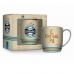 Caneca Porcelana Premium BrasFoot Gremio Mapa 300 ML Urban Licenciada Branco