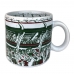 Caneca Estádio do Time de Guerreiros 360 ML Cerâmica Fluminense Licenciada Branco