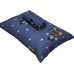 Jogo de Cama Portallar Solteiro Malha Mista Estampado Disney Mickey Circle 2 Pçs Azul