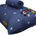 Jogo de Cama Portallar Solteiro Malha Mista Estampado Disney Mickey Circle 2 Pçs Azul