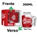 Caneca Porcelana Premium BrasFoot # Vam&ocirc; Inter 300 ML Urban Licenciada Branco