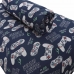 Jogo de Cama Solteiro Portallar Malha Misto Estampado Game Blue 2 Pçs com Elástico Azul