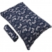 Jogo de Cama Solteiro Portallar Malha Misto Estampado Game Blue 2 Pçs com Elástico Azul