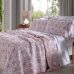 Cobre Leito Buettner King Jacquard Dupla Face Cenário Estampado Glenda 3 Peças Rosa