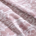 Cobre Leito Buettner King Jacquard Dupla Face Cenário Estampado Glenda 3 Peças Rosa