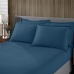 Jogo de Cama Buettner Solteiro King Malha Liso 2 Peças Image Azul