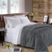 Edredom Buettner King Plush Flannel 100% Poliéster Dupla Face 260mx280m Metal Escuro & Metal Claro