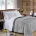 Edredom Buettner King Plush Flannel 100% Poliéster Dupla Face 260mx280m Metal Escuro & Metal Claro