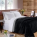 Edredom Buettner King Plush Flannel 100% Poliéster Dupla Face 260mx280m Preto & Metal Escuro