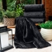Cobertor Buettner Queen Flannel Plush 100% Poliéster Dupla Face 240mx260m Preto / Metal Escuro