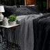 Cobertor Buettner Queen Flannel Plush 100% Poliéster Dupla Face 240mx260m Preto / Metal Escuro