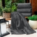 Cobertor Buettner King Flannel Plush 100% Poliéster Dupla Face 260mx280m Metal Escuro / Metal Claro