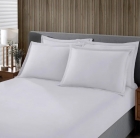 Jogo de Cama Buettner Queen Malha 100% Algodao Liso 3 Peças Image Branco